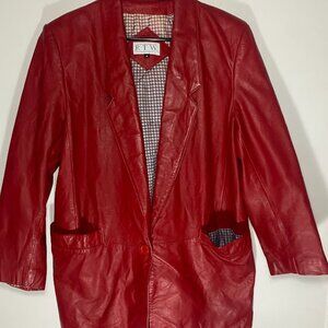 Ready to Wind Down RTW Vintage Red Leather Jacket